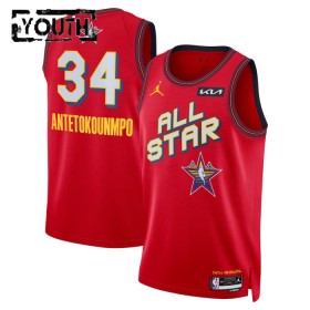 Maillot All-Star 2025 Giannis Antetokounmpo Jordan Rouge Swingman - Enfant